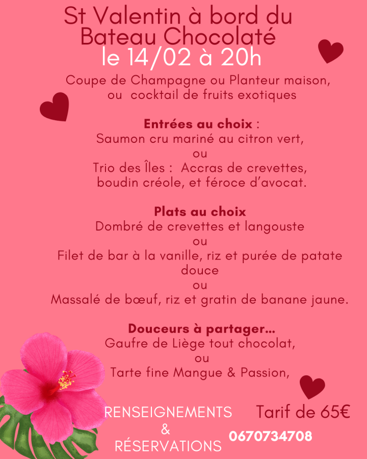 Menu Saint Valentin 2026